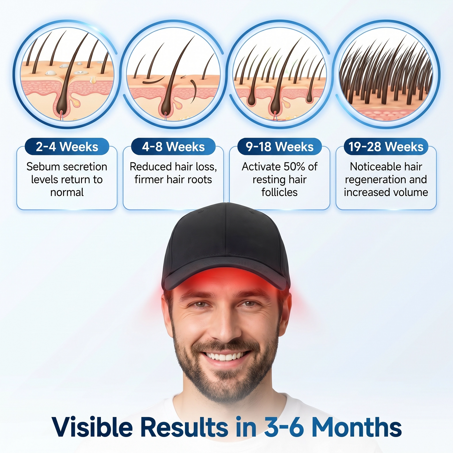 Red Light Therapy Hair Cap